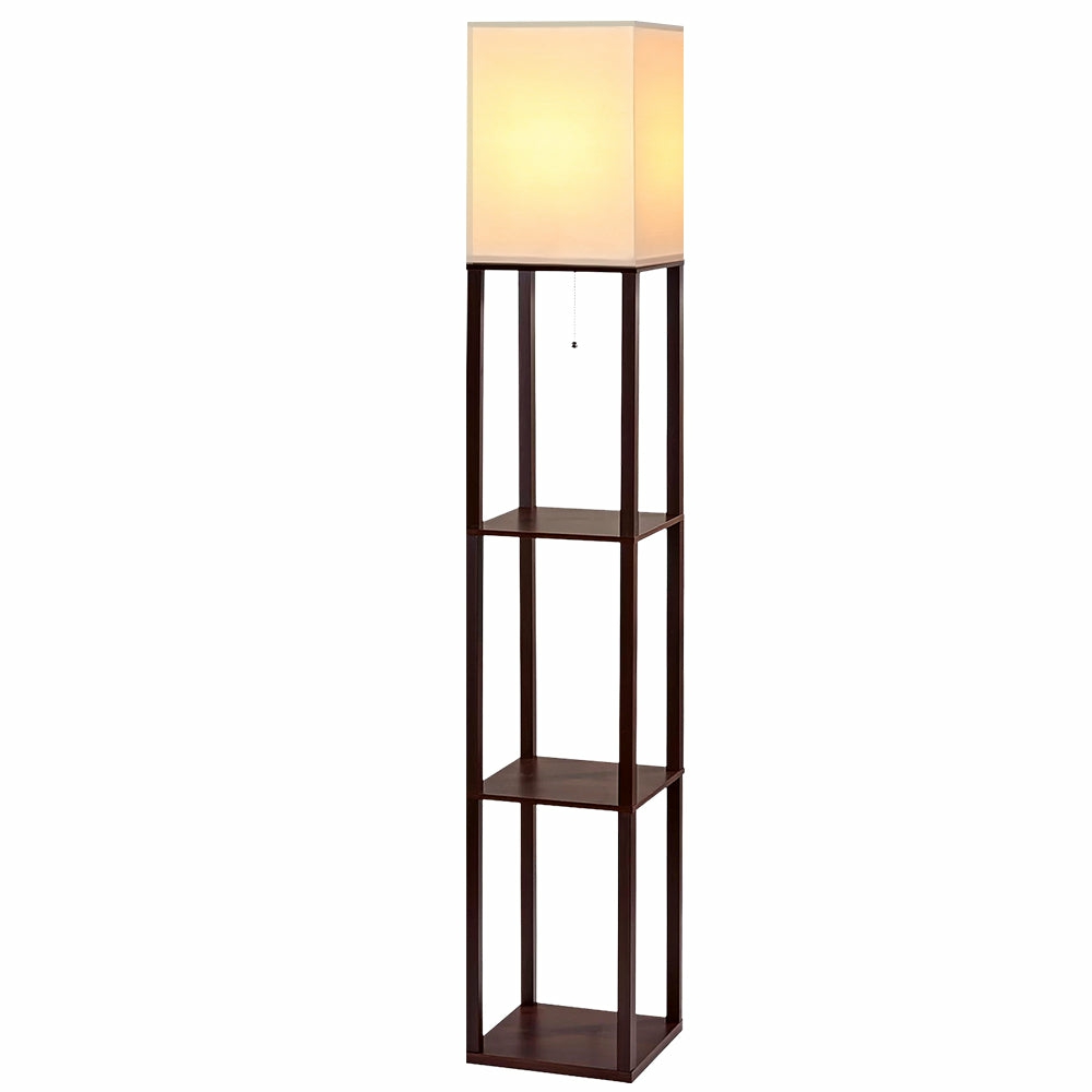 3 Tier Shelf Floor Lamp With Led Light And Storage Floor Lamps