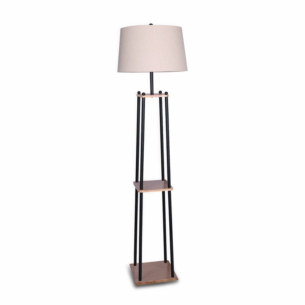 3-Tier Shelf Metal Floor Lamp Floor Lamps