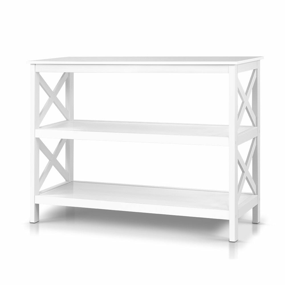 3-Tier White Console Table Furniture