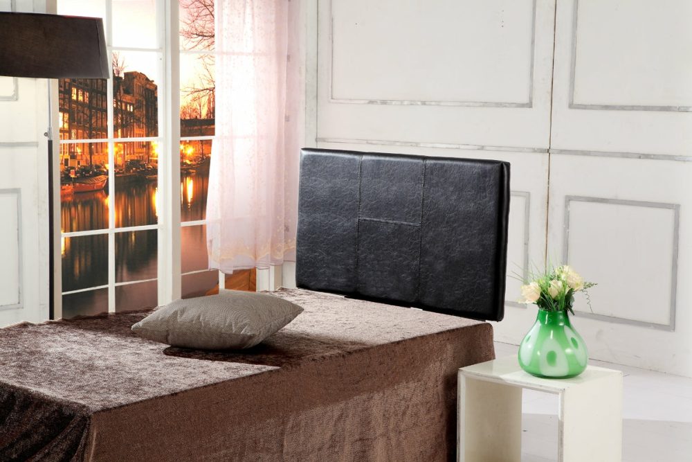 Adjustable Black Pu Leather Single Bed Headboard Bed Heads