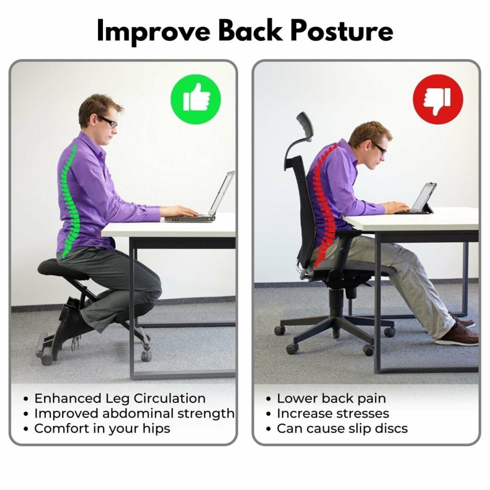 Adjustable Ergonomic Kneeling Chair With Brakes Furniture