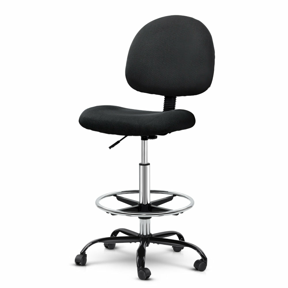 Adjustable Fabric Drafting Chair With Footrest Furniture