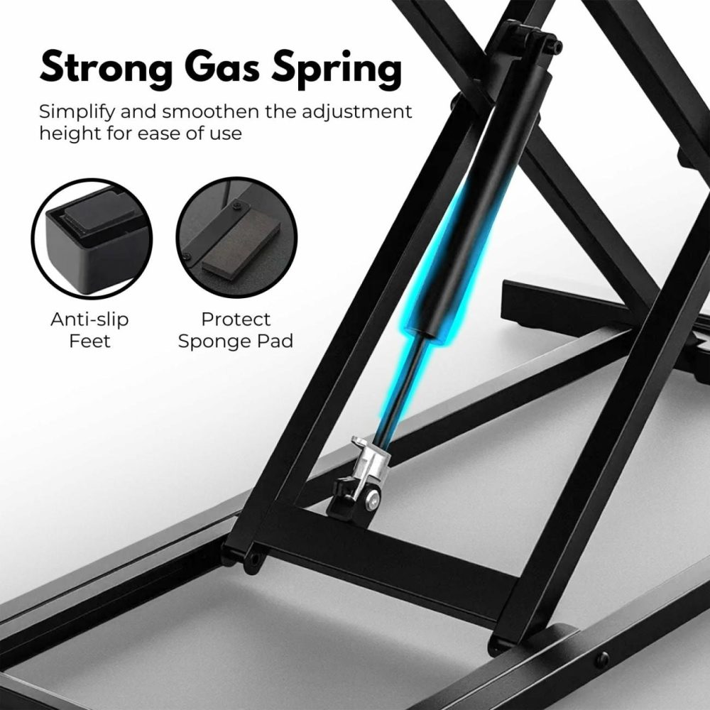 Adjustable Height Desk Riser With Gas Spring Furniture