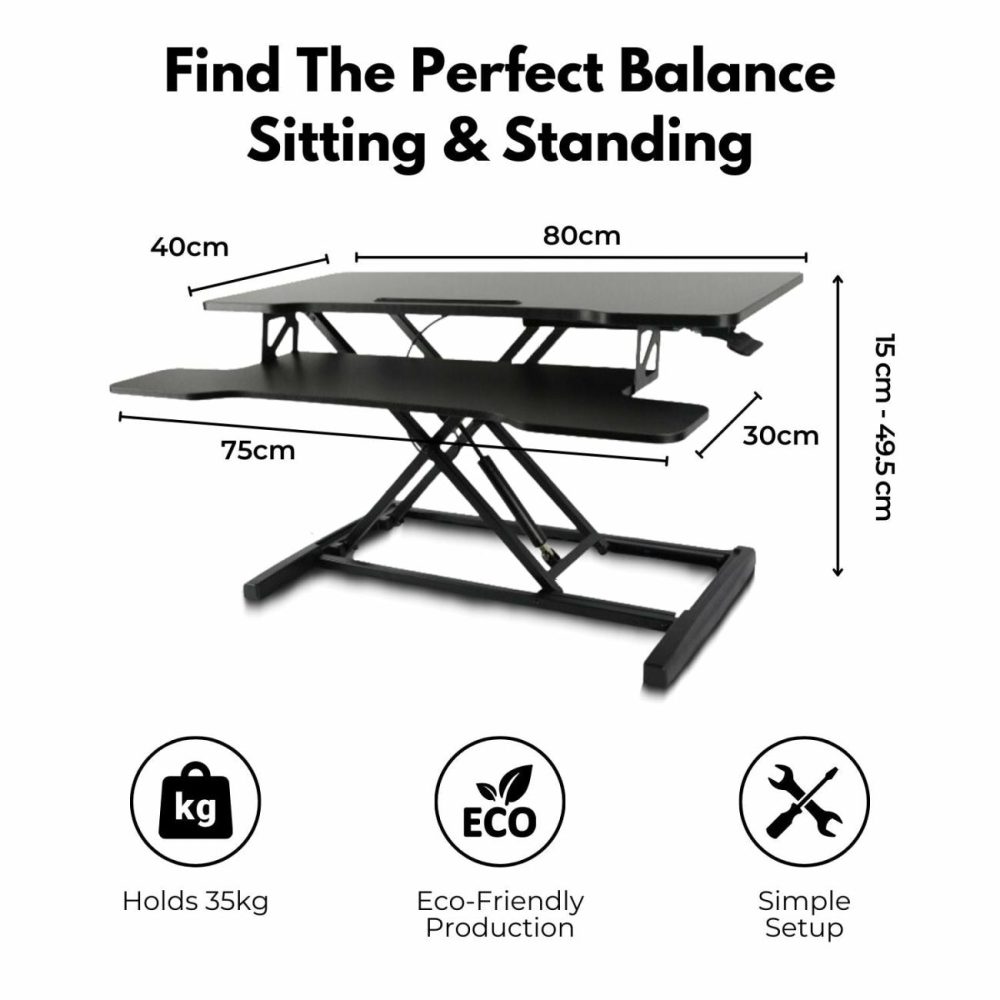 Adjustable Height Desk Riser With Gas Spring Furniture