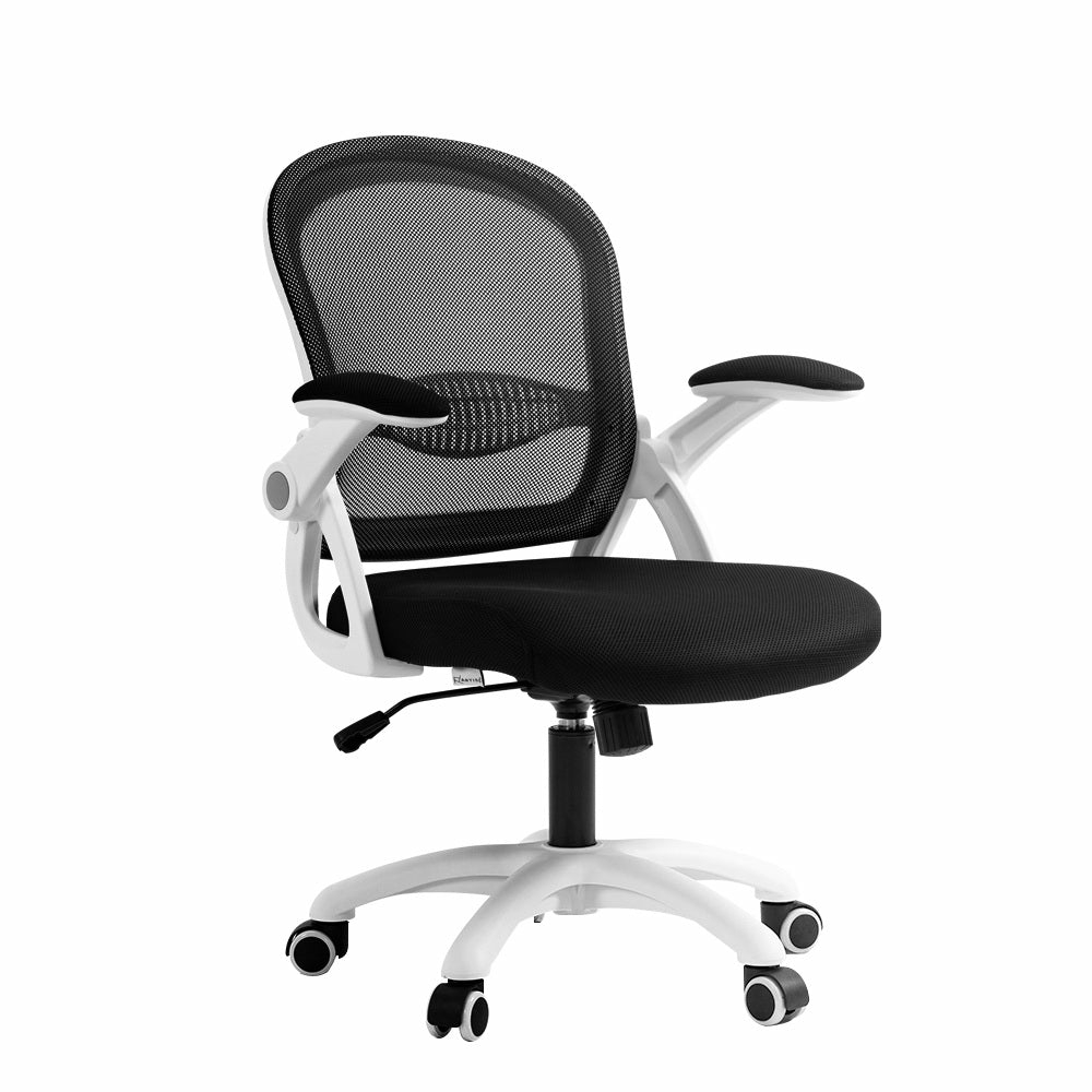 Adjustable Mesh Office Chair With Flip-Up Armrests Furniture