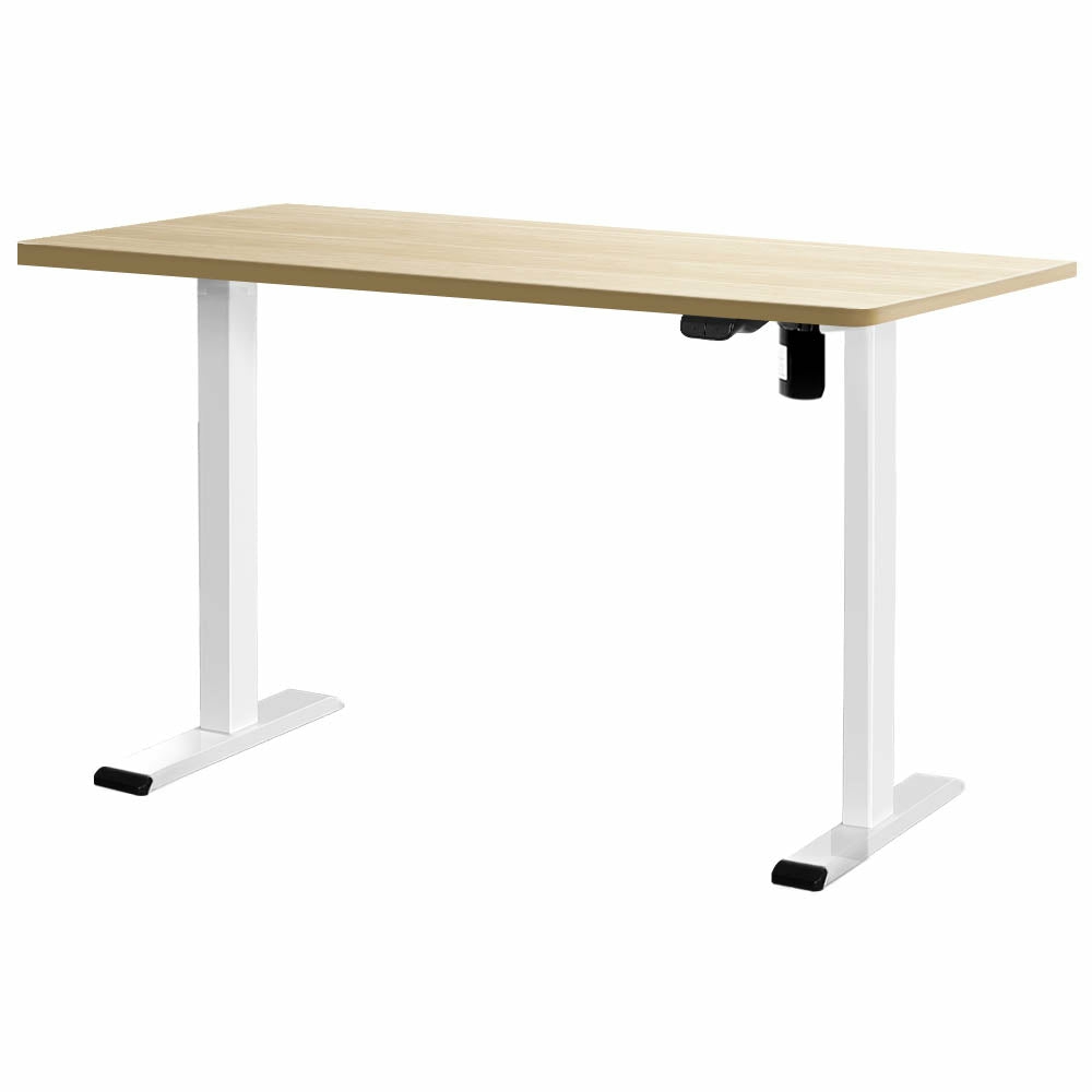 Adjustable Motorised Standing Desk Set 140Cm Oak Furniture