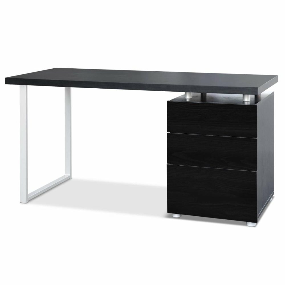 Black 140Cm Computer Desk Computer Desks