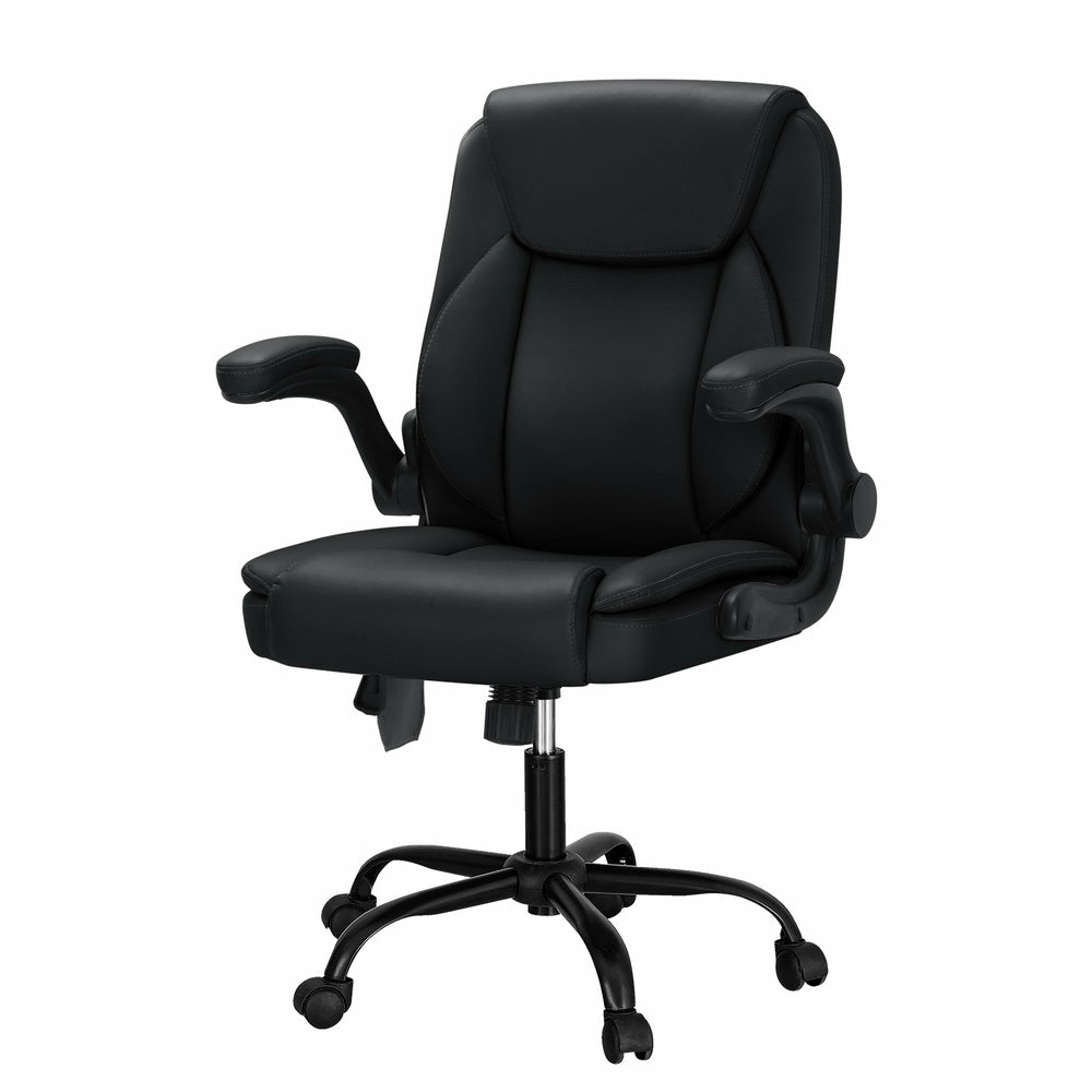 Black Leather Massage Office Chair Furniture