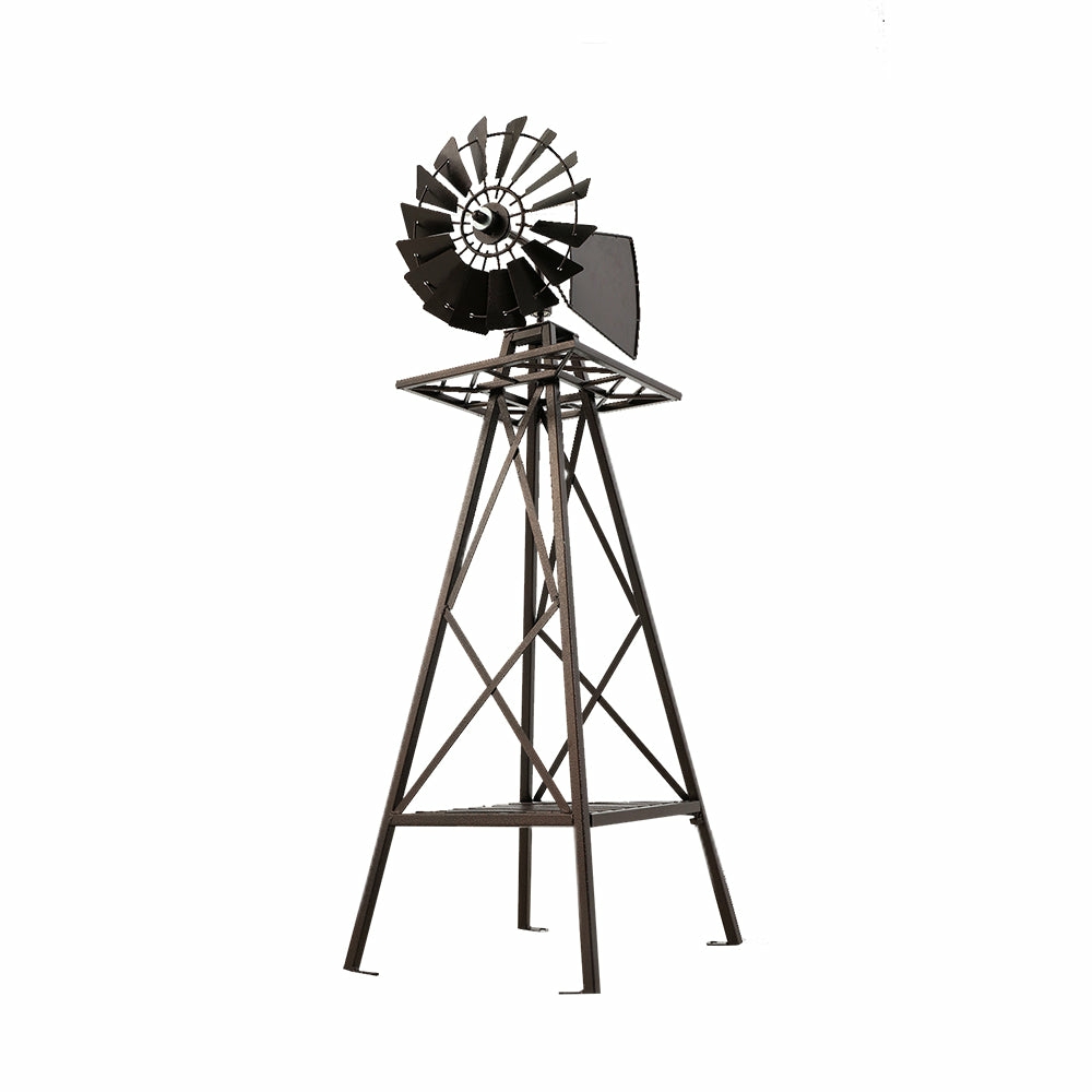 Bronze 160Cm Garden Windmill Weatherproof Metal Ornaments Garden Accessories