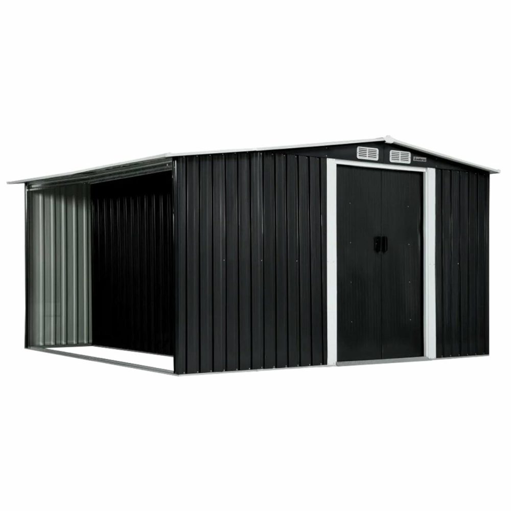 Corrosion-Resistant 6X8Ft Steel Garden Shed With Storage Garden Sheds