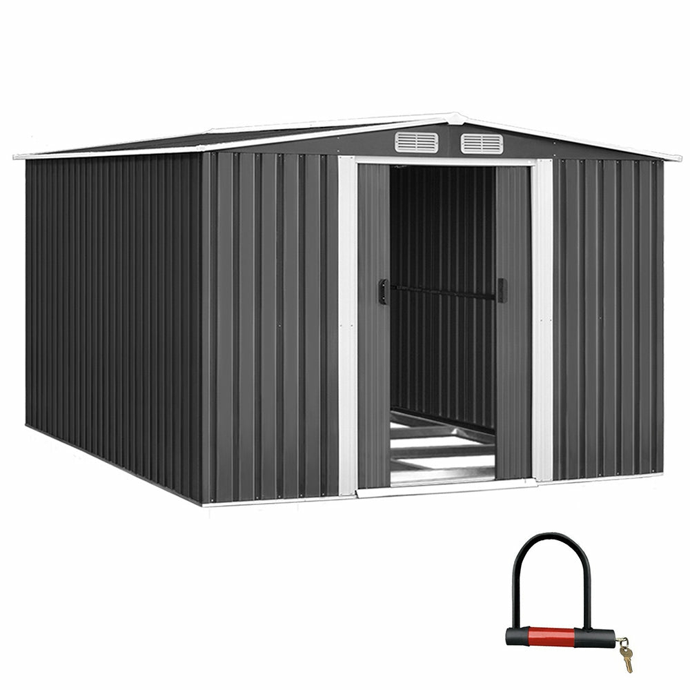 Corrosion-Resistant Metal Garden Shed 2.58X3.14M Garden Sheds