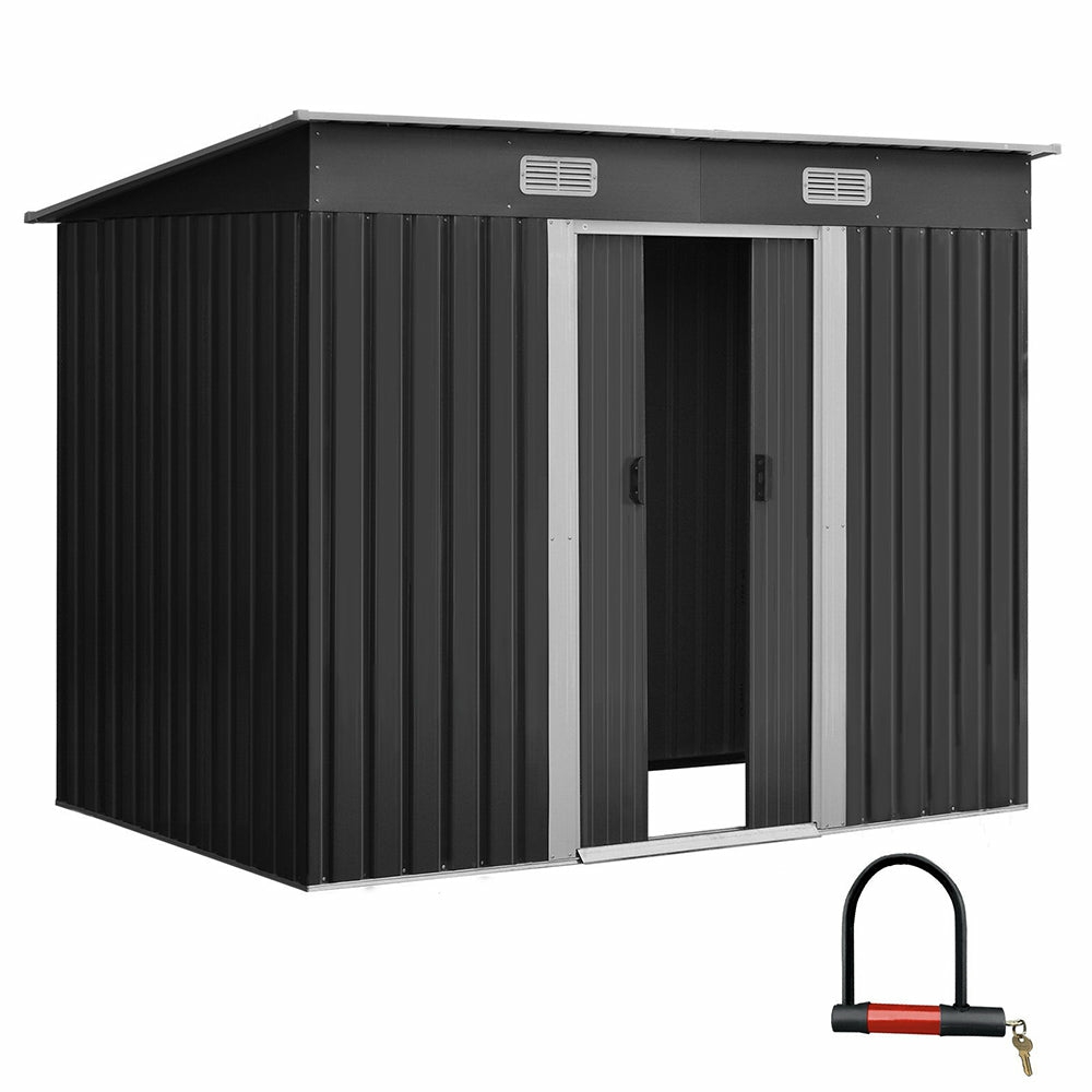 Corrosion-Resistant Outdoor Garden Shed With Sliding Doors Garden Sheds