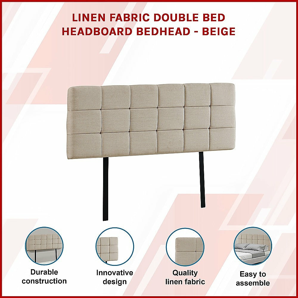 Customizable Linen Double Bed Deluxe Headboard Bed Heads