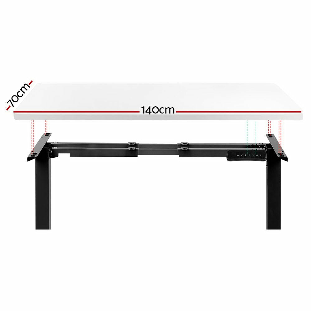 Dual Motor 140Cm Adjustable Standing Desk Furniture