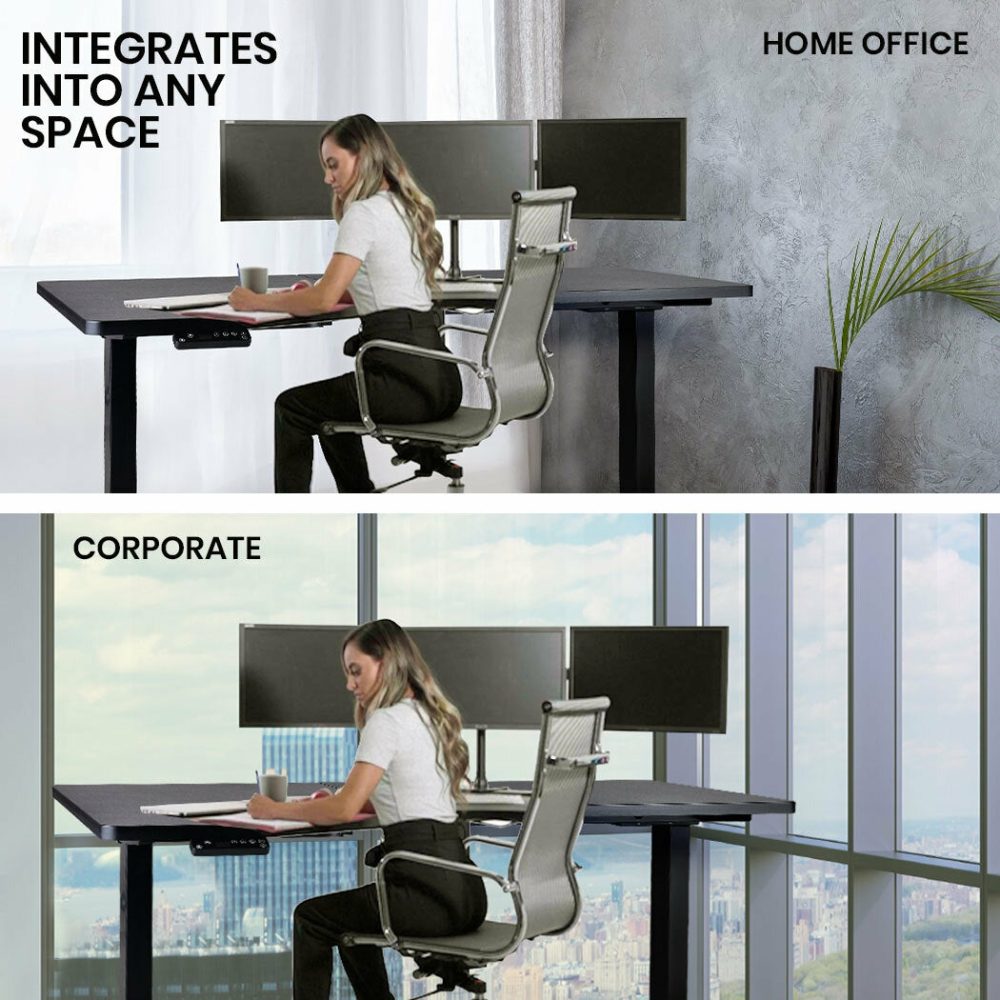 Dual Motor L-Shape Electric Standing Desk Furniture