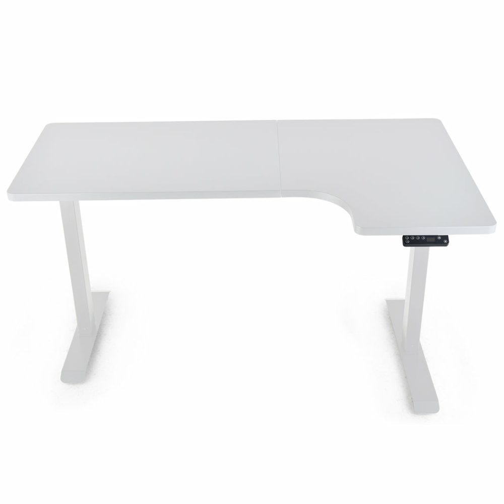 Dual Motor L-Shaped Adjustable Standing Desk Furniture