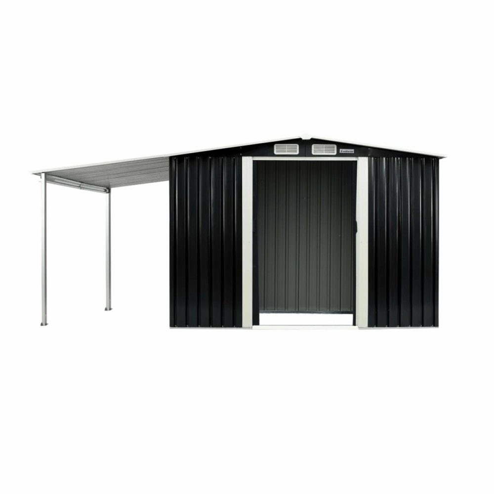 Durable Steel 8X8Ft Garden Shed With Ventilation Garden Sheds