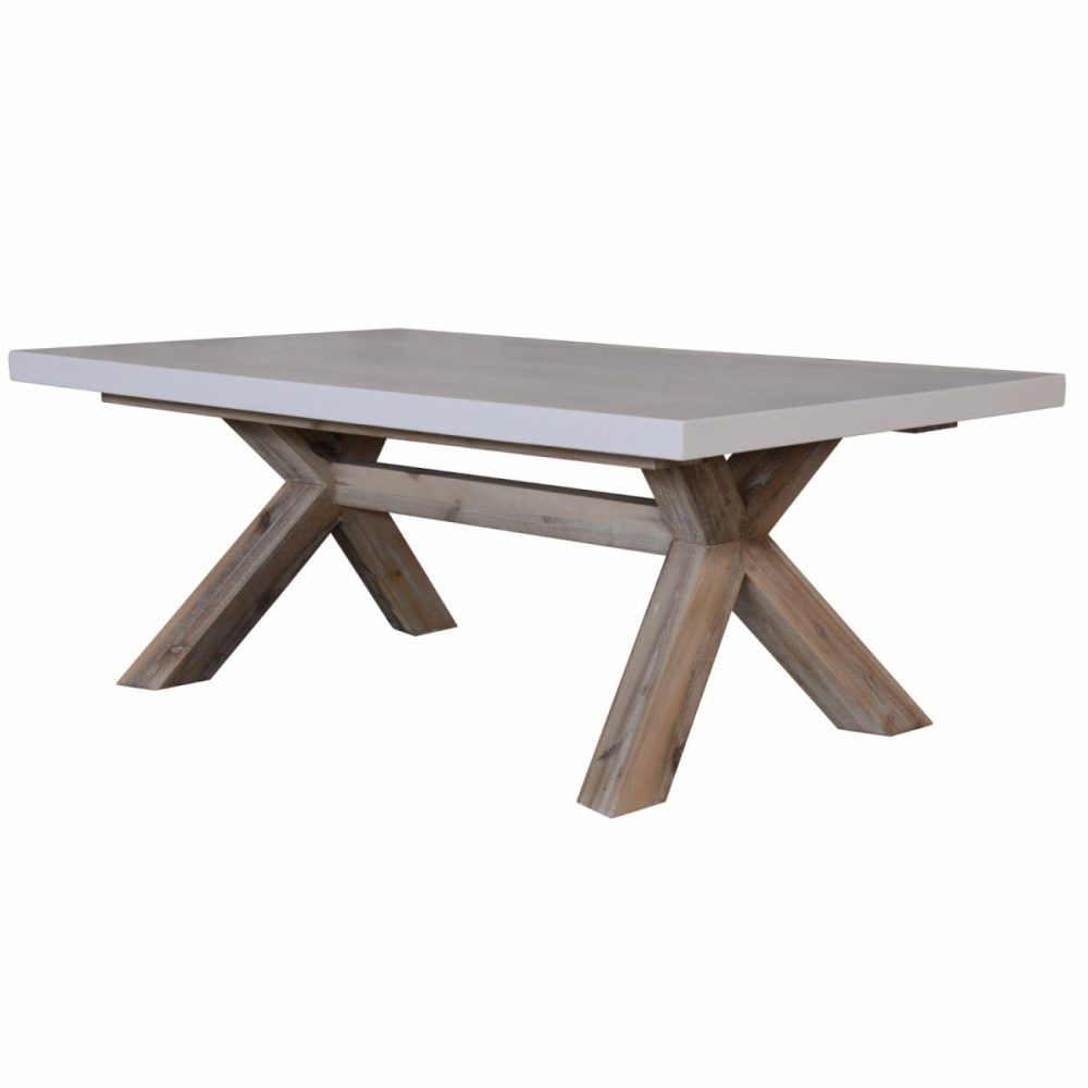 Eco-Friendly 120Cm Coffee Table W/ Concrete Top Coffee Tables