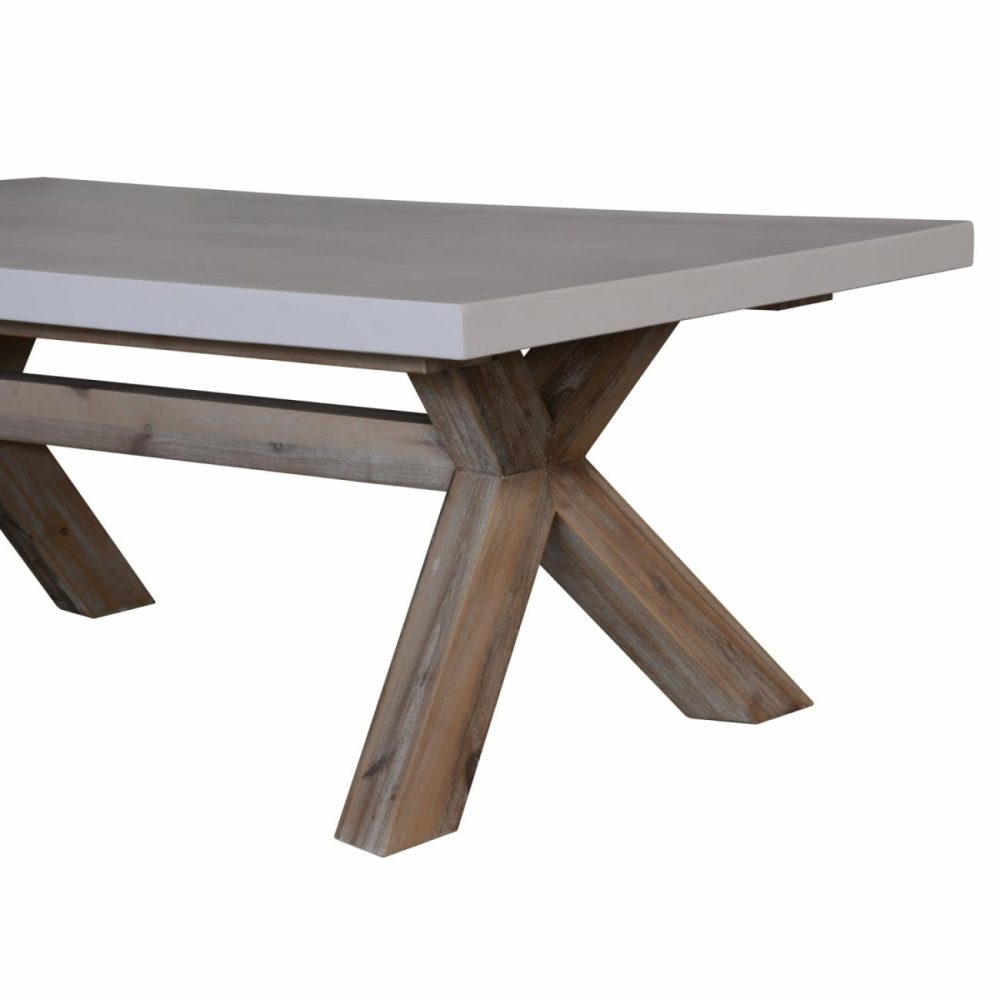 Eco-Friendly 120Cm Coffee Table W/ Concrete Top Coffee Tables