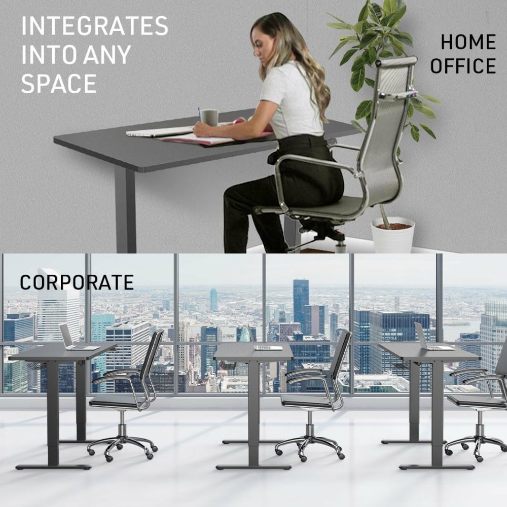 Electric Adjustable Sit-Stand Desk 140X60Cm 70Kg Load Furniture