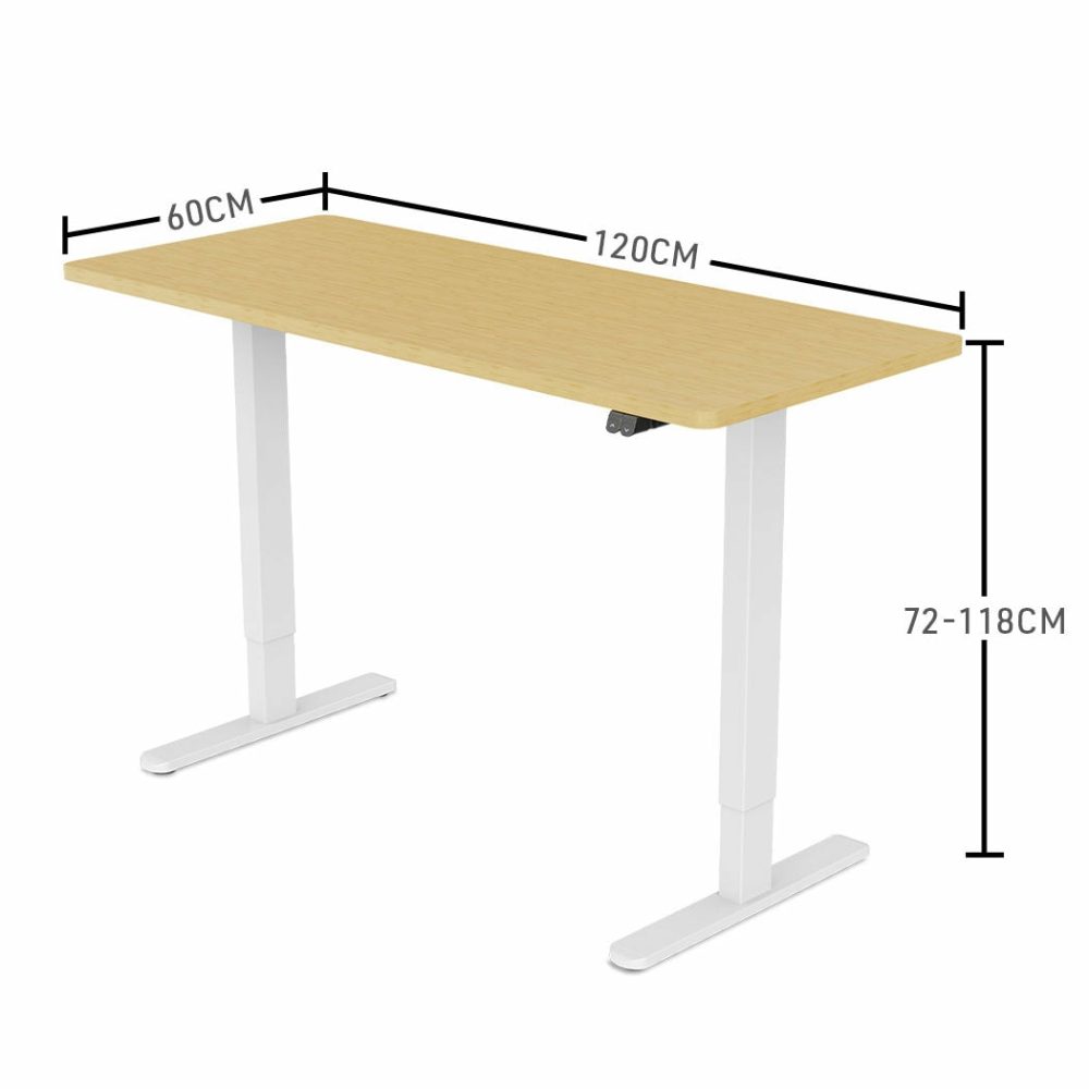 Electric Height Adjustable Sit-Stand Desk 120X60Cm Furniture