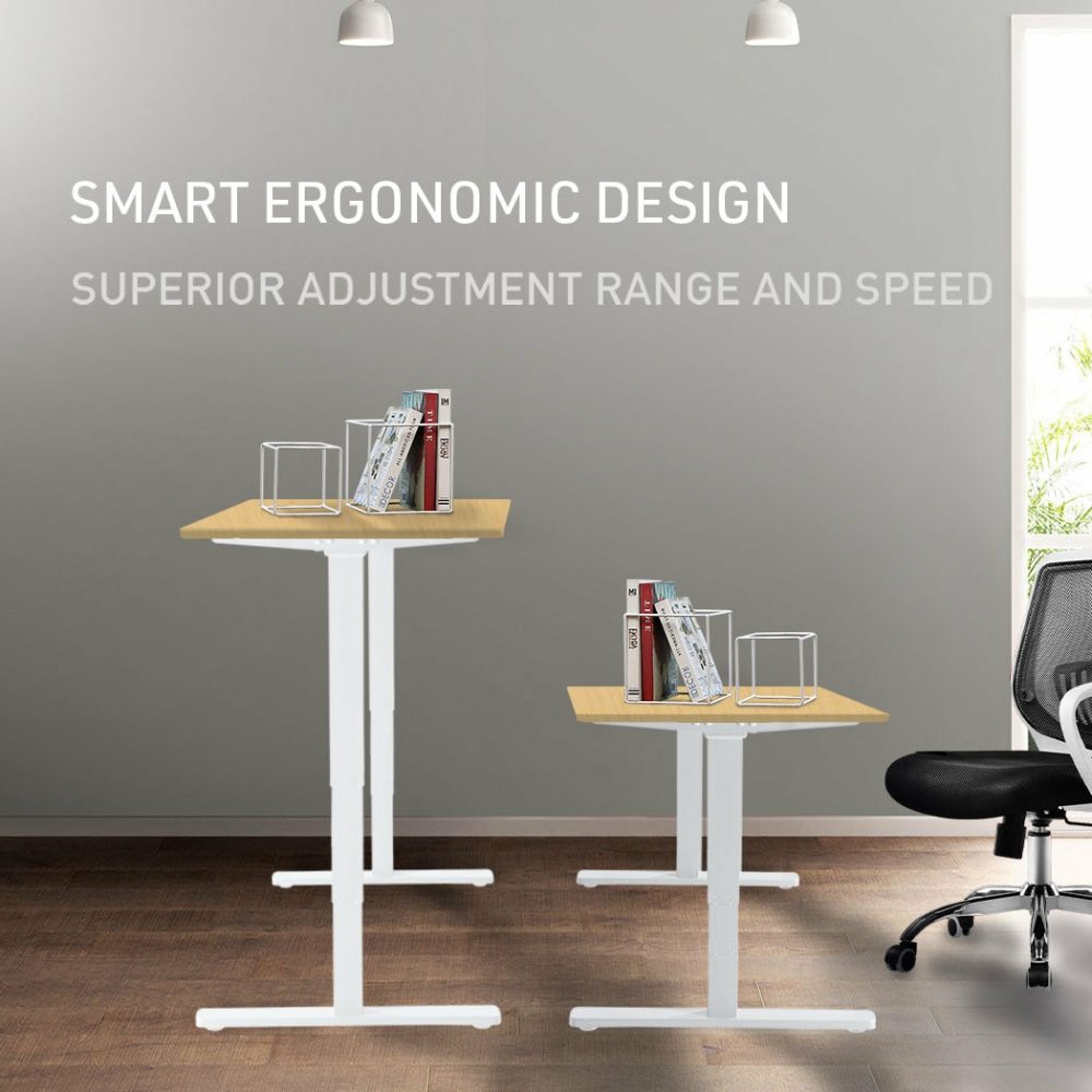 Electric Height Adjustable Sit-Stand Desk 140X60Cm Furniture