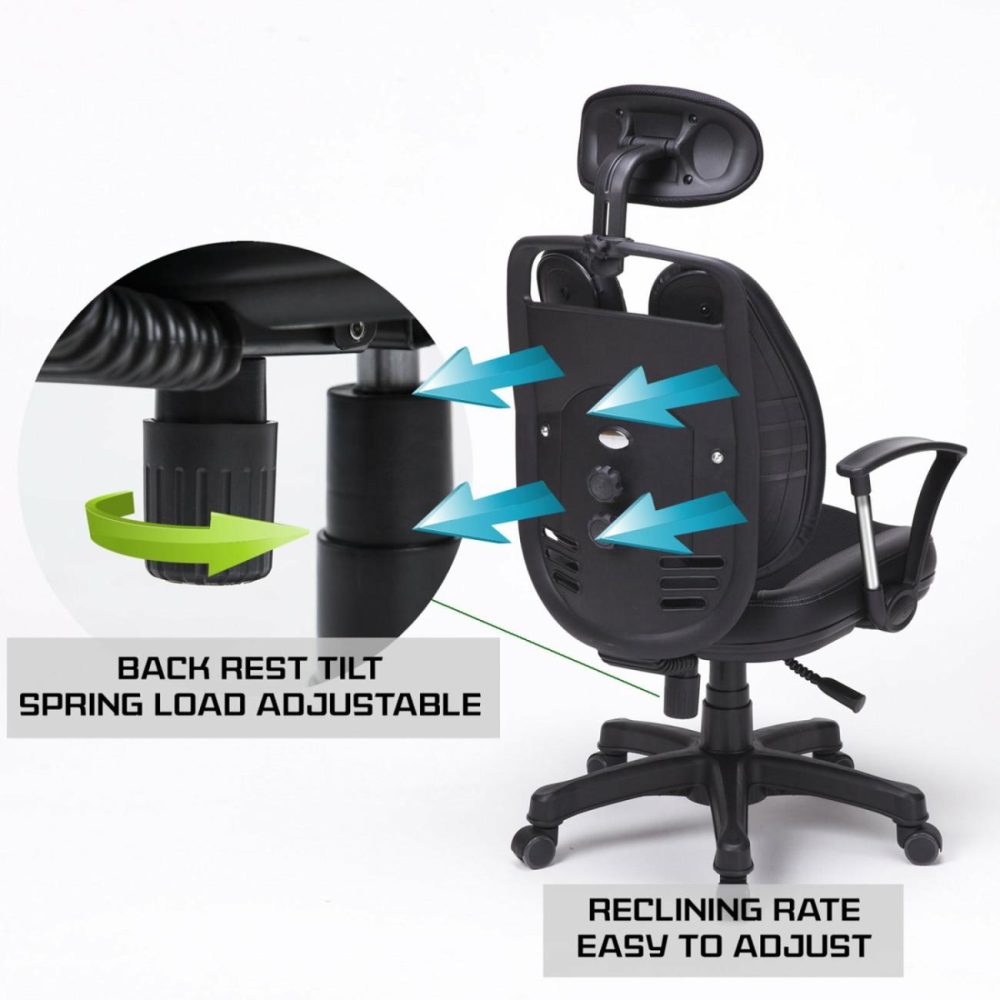 Ergonomic Adjustable Office Chair With Lumbar Support Furniture