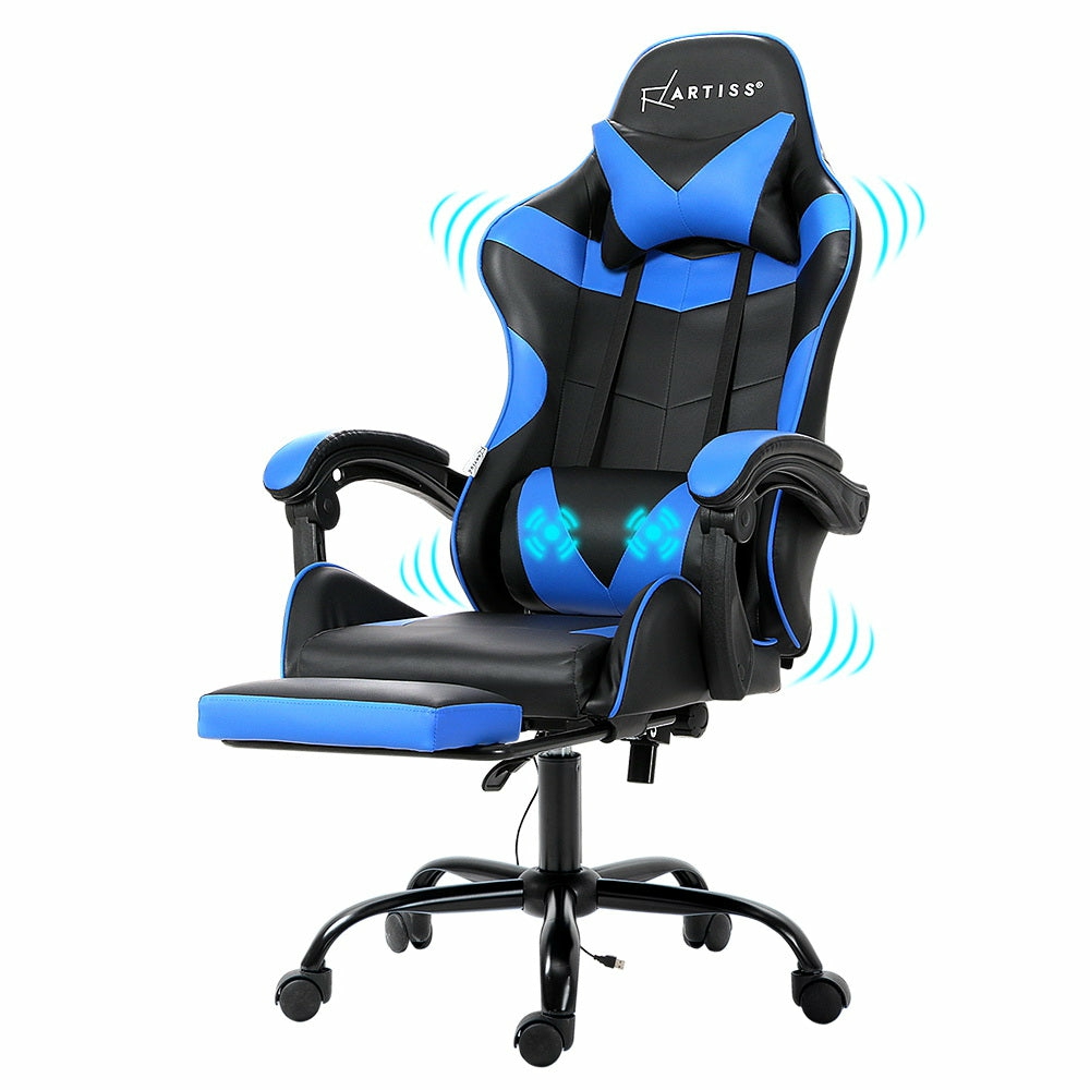 Ergonomic Massage Gaming Office Chair With Footrest Furniture