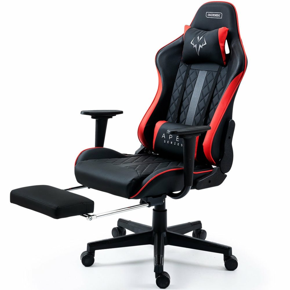 Ergonomic Reclining Gaming Chair W/ Footrest Furniture