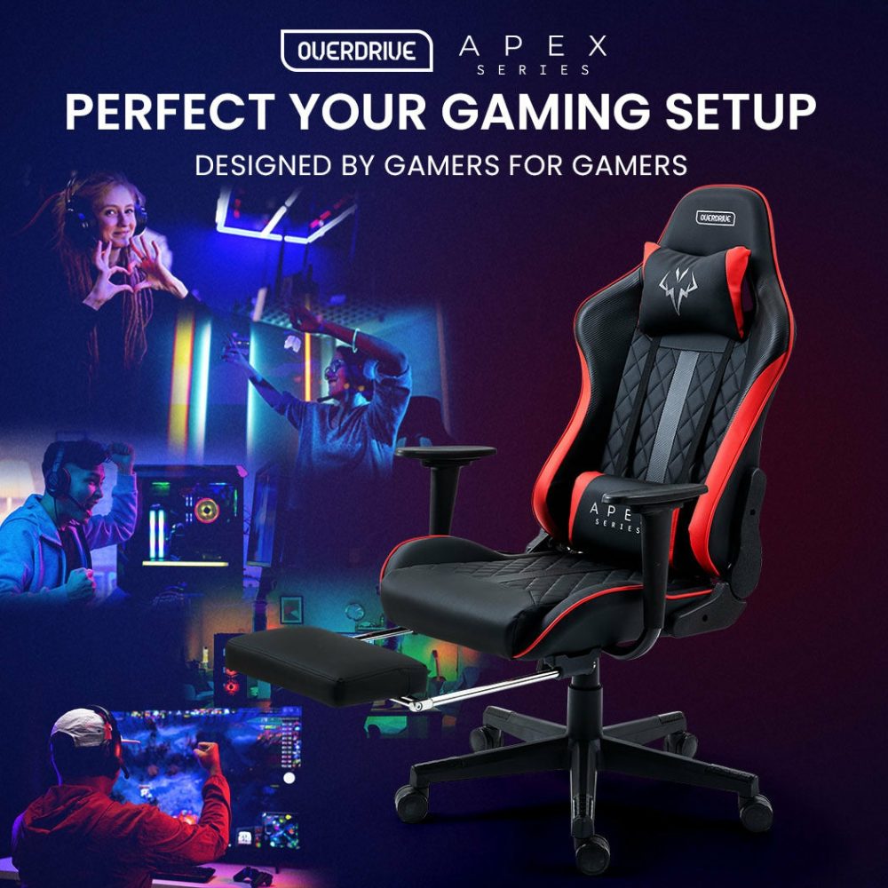 Ergonomic Reclining Gaming Chair W/ Footrest Furniture