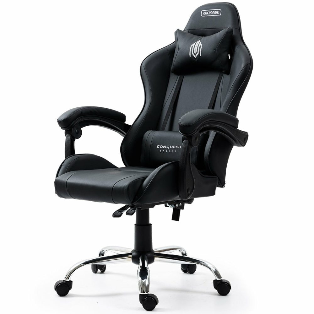 Ergonomic Reclining Gaming Chair With Lumbar Neck Pillows Furniture