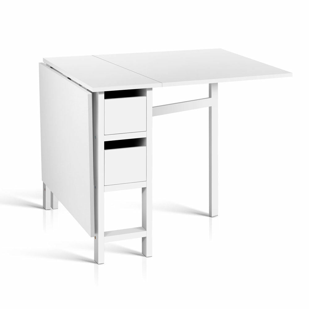 Extendable Folding Dining Table With Drawers Dining Room