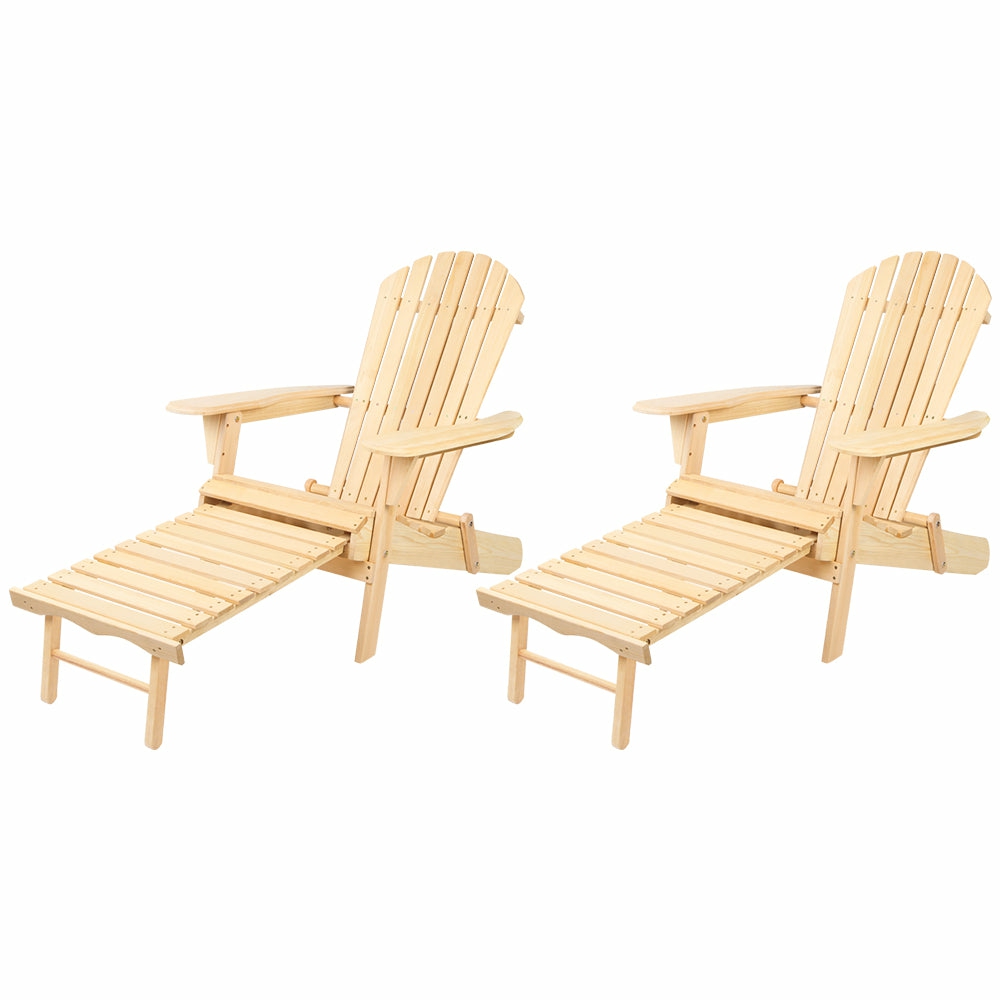 Foldable Wooden Adirondack Chairs With Ottoman Set Adirondack Chairs