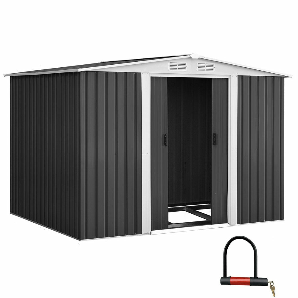 Galvanized Steel Garden Shed W/Metal Base Frame Garden Sheds