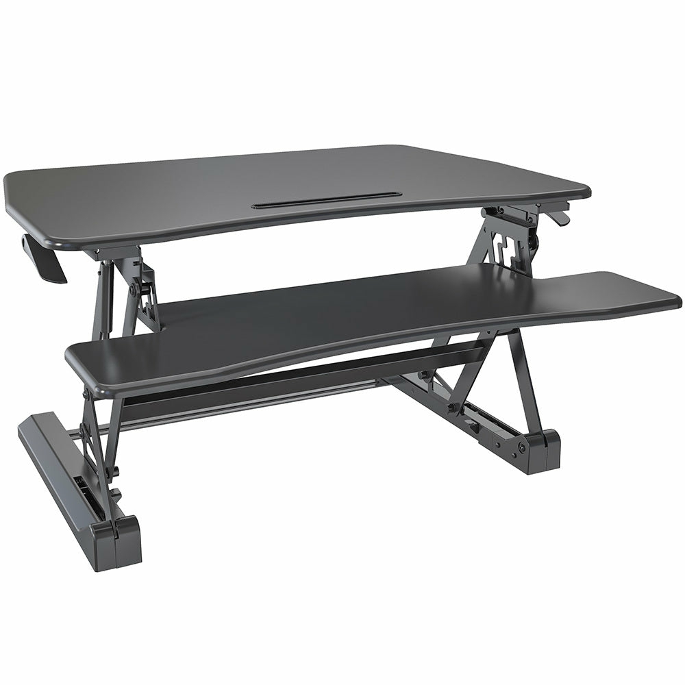 Height Adjustable Sit-Stand Desk Riser For Dual Monitors Furniture