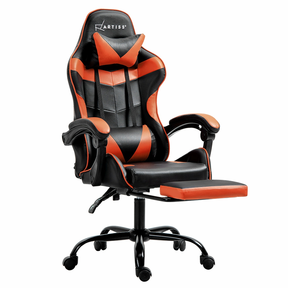 High-Back Gaming Office Chair With Footrest Furniture