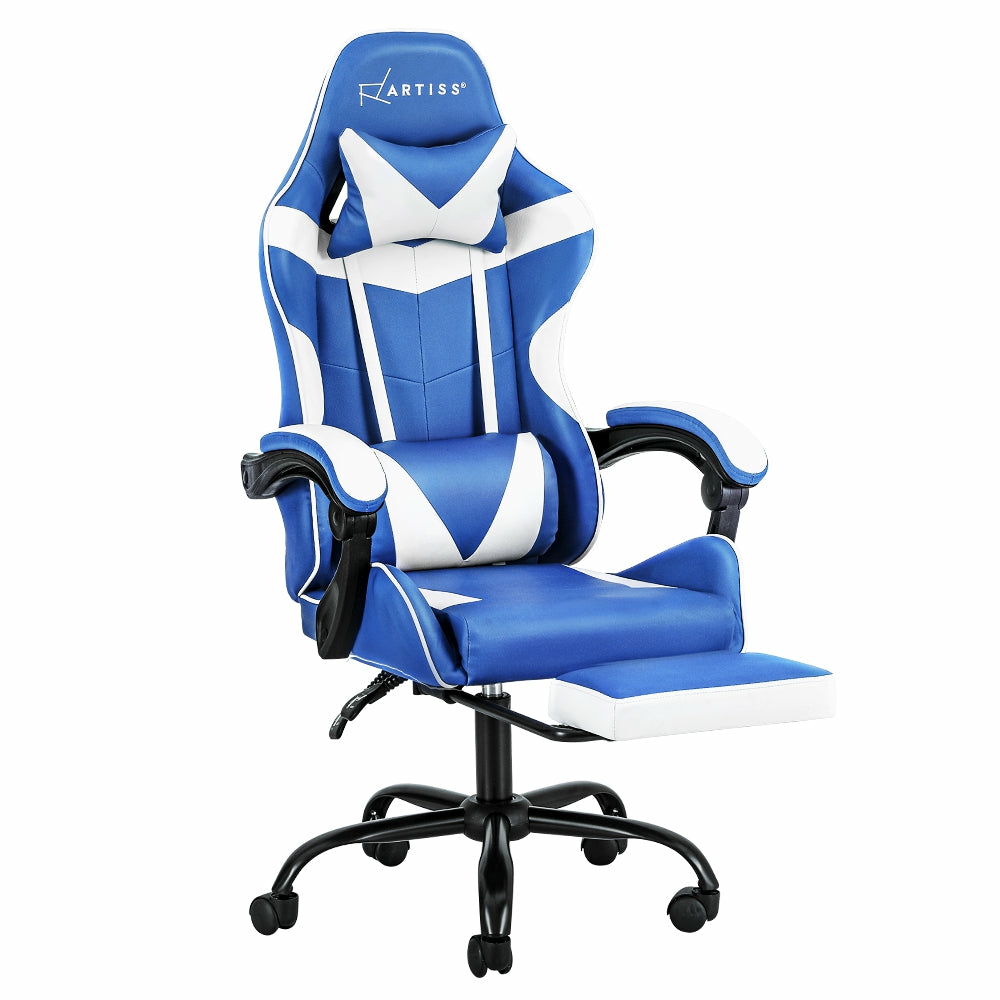 High-Back Gaming Office Chair With Footrest Furniture