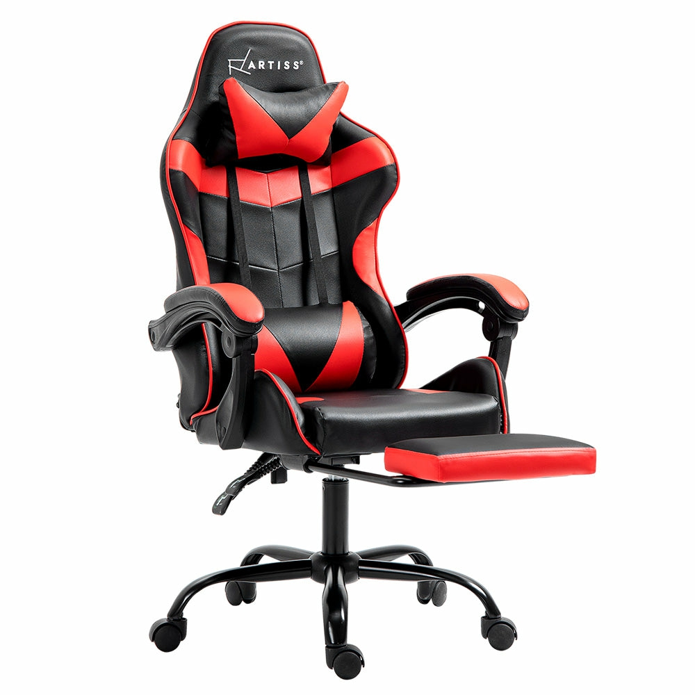 High-Back Reclining Gaming Chair With Footrest Furniture