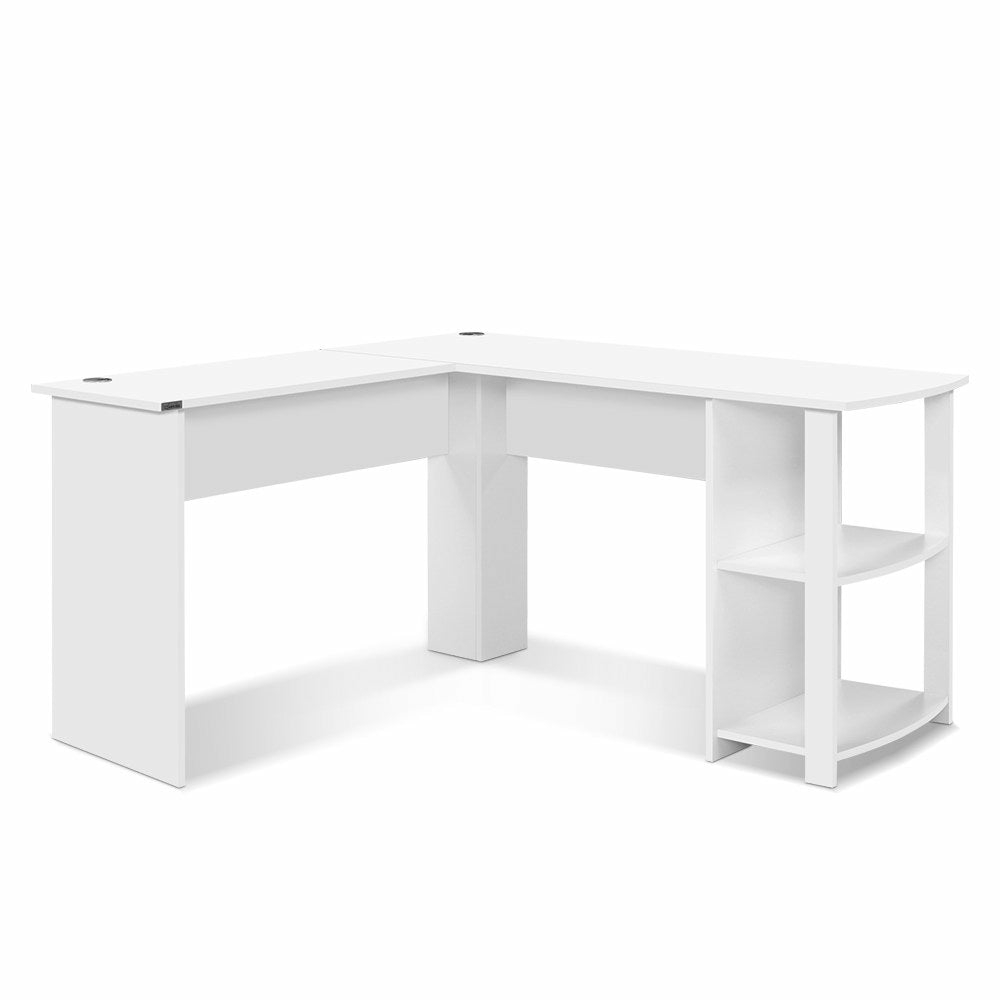 L-Shape Computer Desk With Shelves Computer Desks