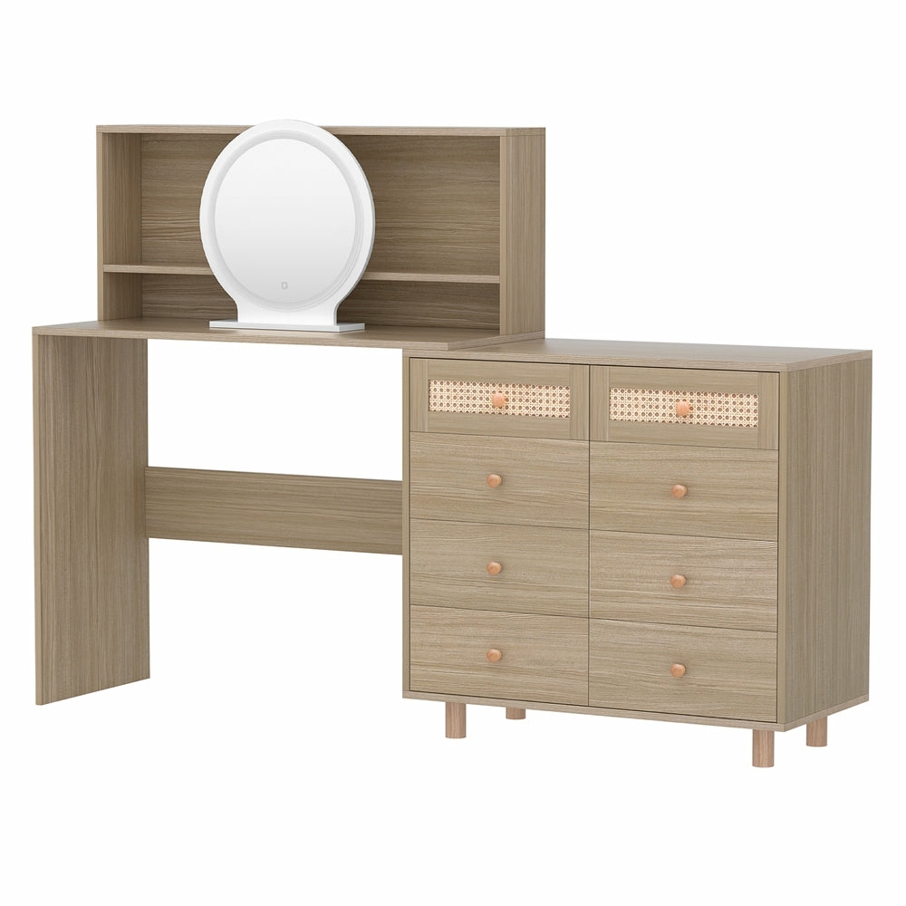 Led Vanity Dressing Table Set With Mirror Bedroom