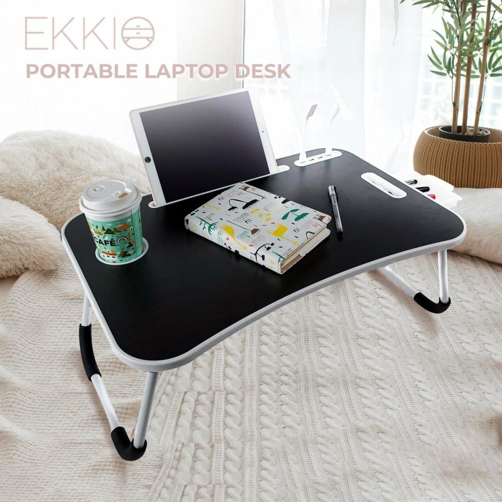 Multifunctional Bed Tray Laptop Desk With Usb Ports & Drawer Furniture