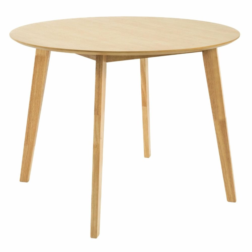 Natural Round 4-Seater Scandinavian Dining Table 100Cm Dining Room