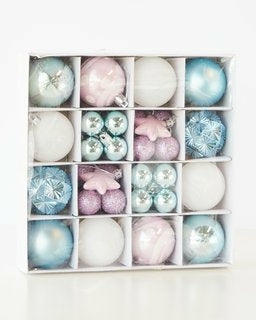 Ornament Assortment Blue/Pink 42Pcs Garden Accessories