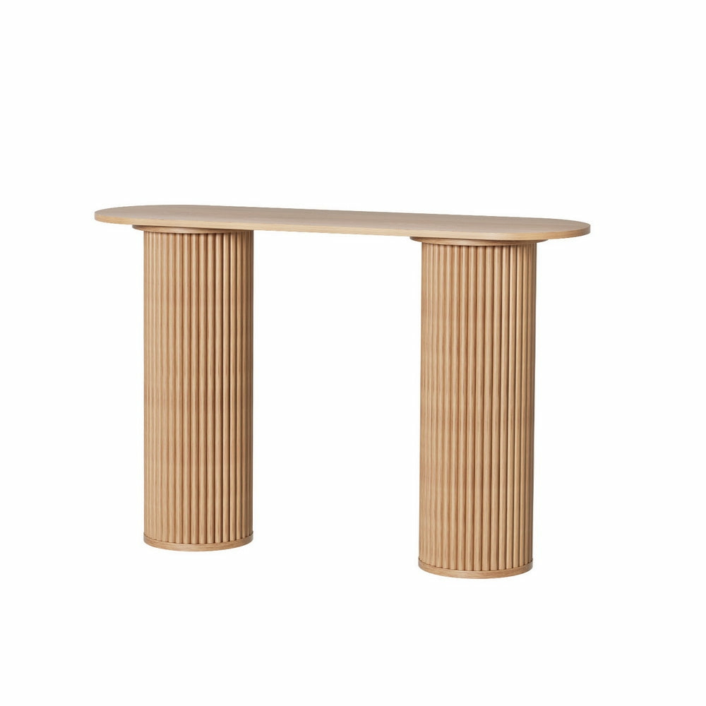 Oval Mdf Console Table 115Cm Pine Furniture