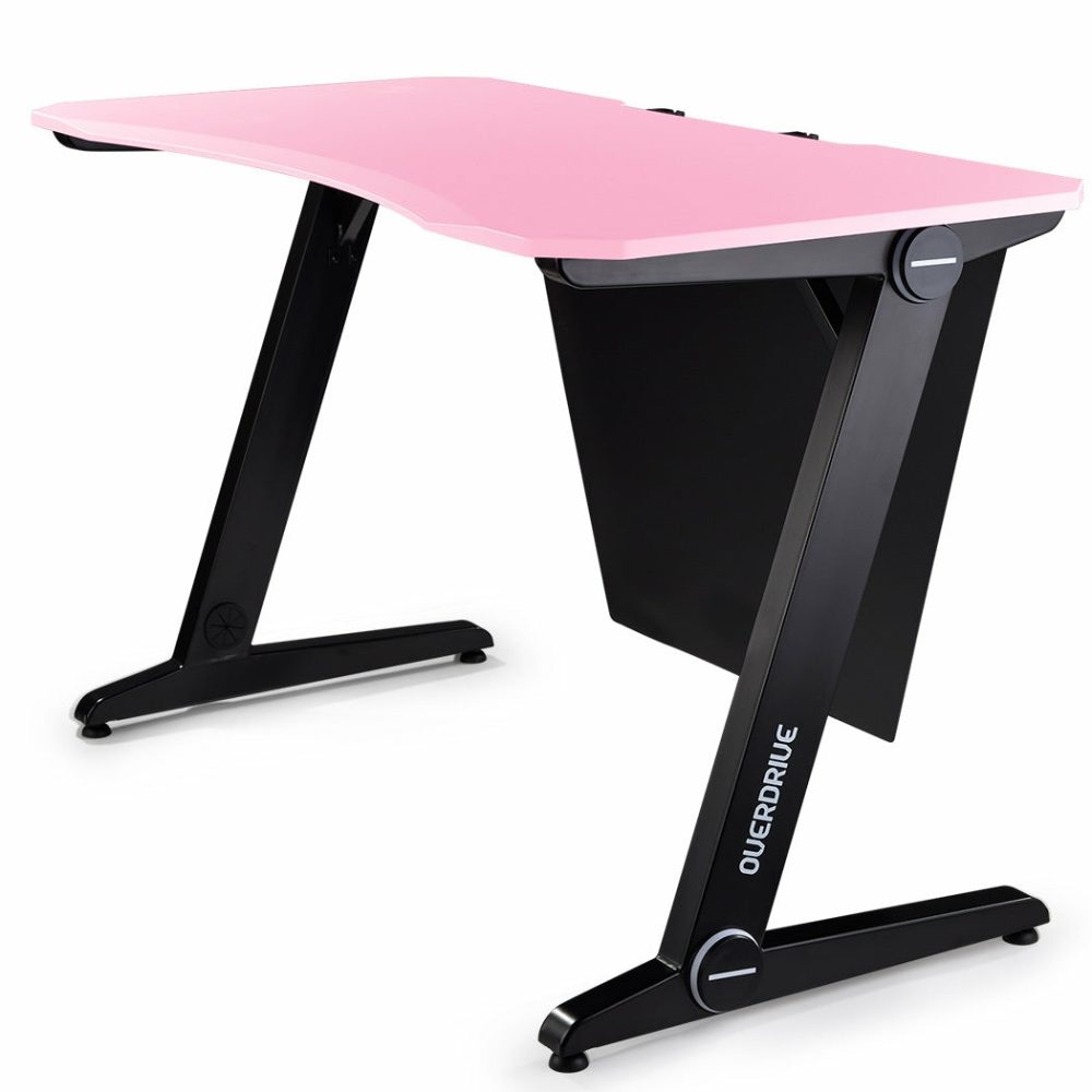 Pink Carbon Fiber Gaming Desk Furniture