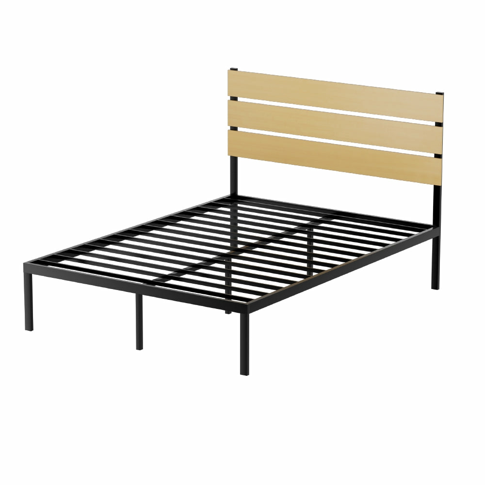 Rustic Black Metal Double Bed Frame Bed Frames