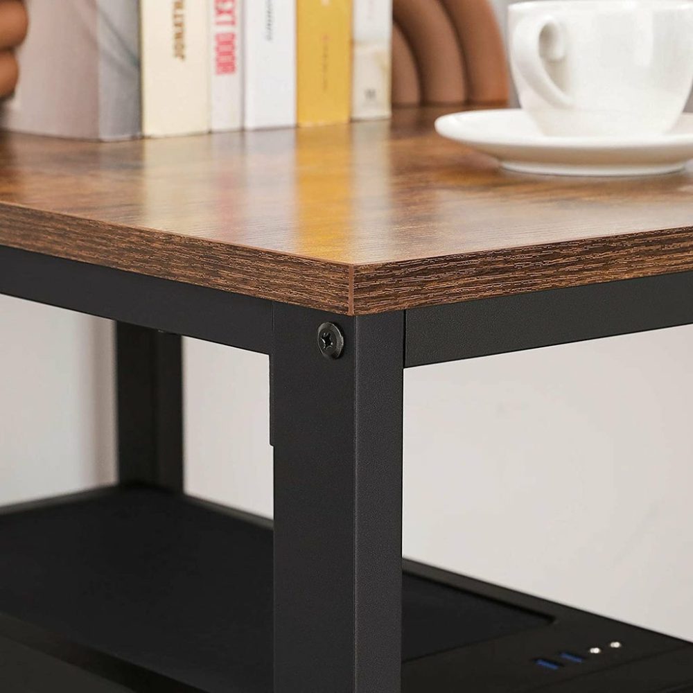 Rustic Brown Computer Desk W/ Shelves Computer Desks