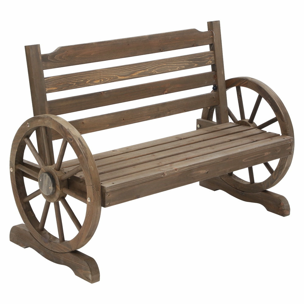 Rustic Wagon Wheels Garden Bench Garden Benches