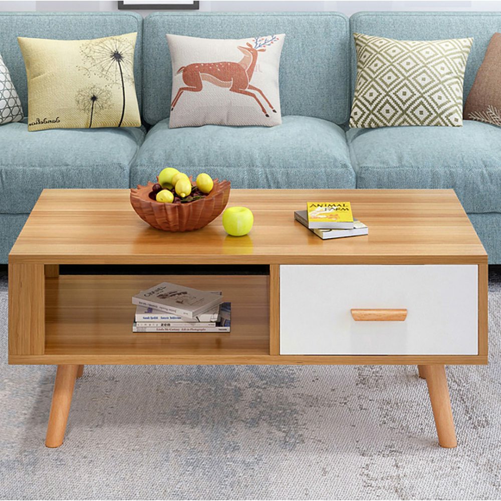 Sliding Drawer Mid-Century Coffee Table Coffee Tables