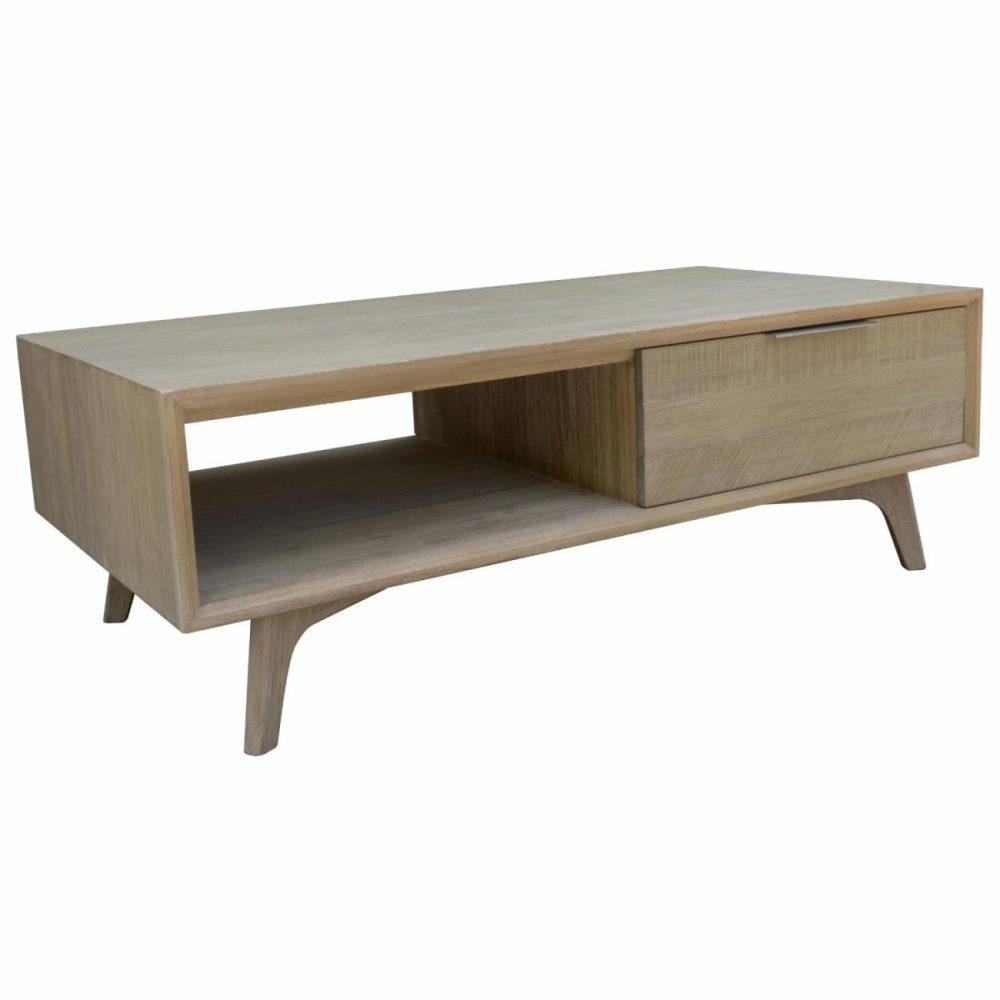 Solid Acacia Coffee Table 2 Drawer Coffee Tables